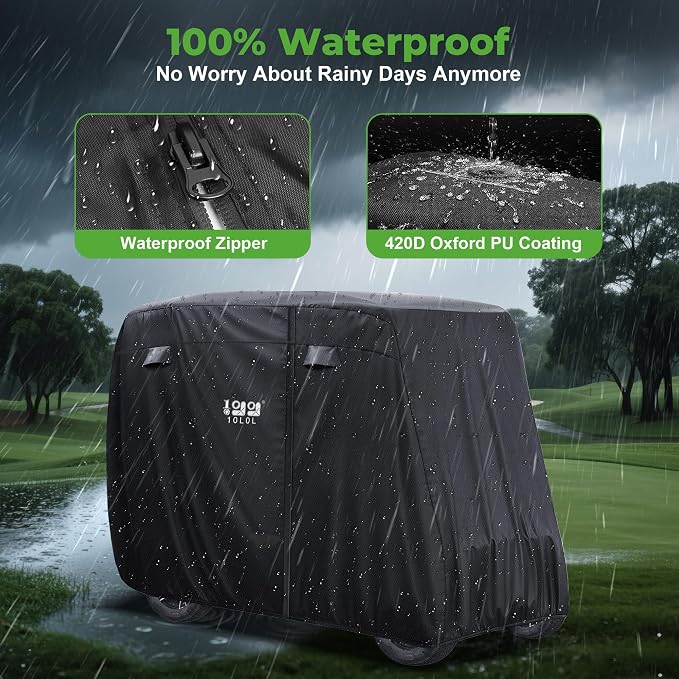 10L0L 4 Passenger Golf Cart Cover - Image 3