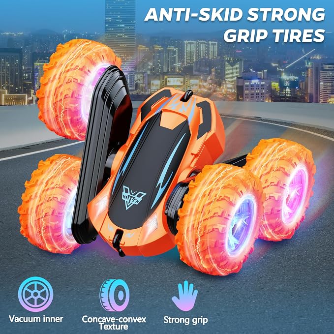 Remote Control Car, 2.4GHz Electric Race Stunt Car, Double Sided 360° Rolling - Image 5