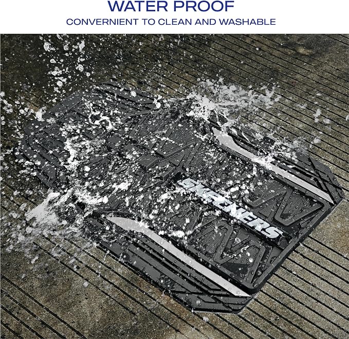 Skechers Heavy Duty Rubber Car Mats Full Set, All Weather Floor Mats, - Image 5