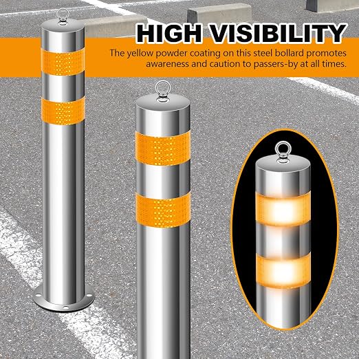 31.5 Inch Stainless Steel Bollard Post - Image 5