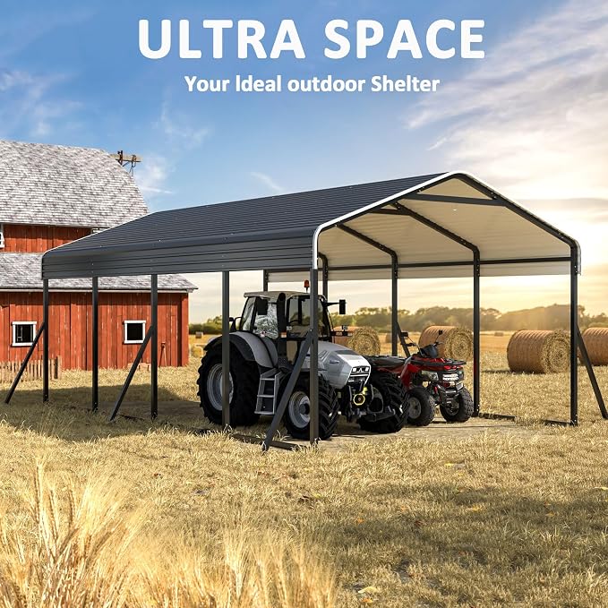 Carport 12x20 FT Heavy Duty Carports Canopy - Image 8