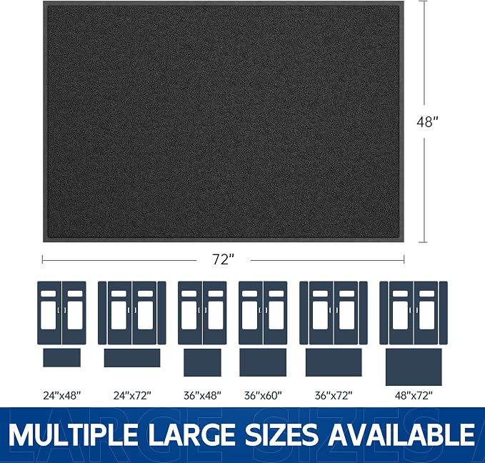 Sturdy Front Door Mat, Fade Resistant, Waterproof Low Profile Entry Mat - Image 2