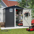 6x4 FT Outdoor Storage Shed, Metal Shed by Unknown