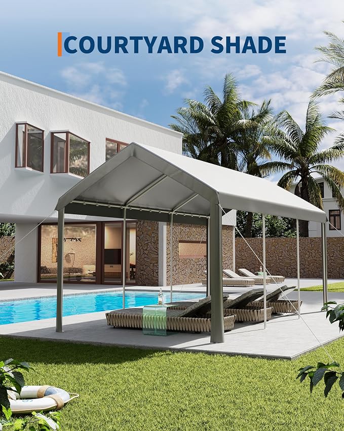 10x20ft Metal Carport Garage - Image 6