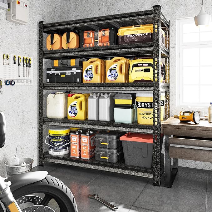 48" W Garage Shelving Heavy Duty, 3000LBS Loads Adjustable Garage Storage - Image 2