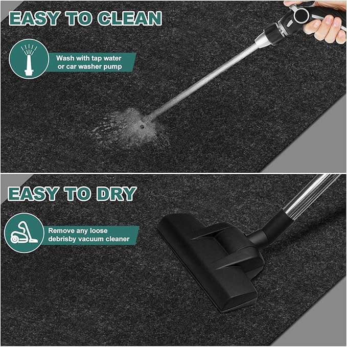 29" x 36" Oil Drip Mat for Garage Driveway, Reusable Rubber Floor Oil Spill - Image 4