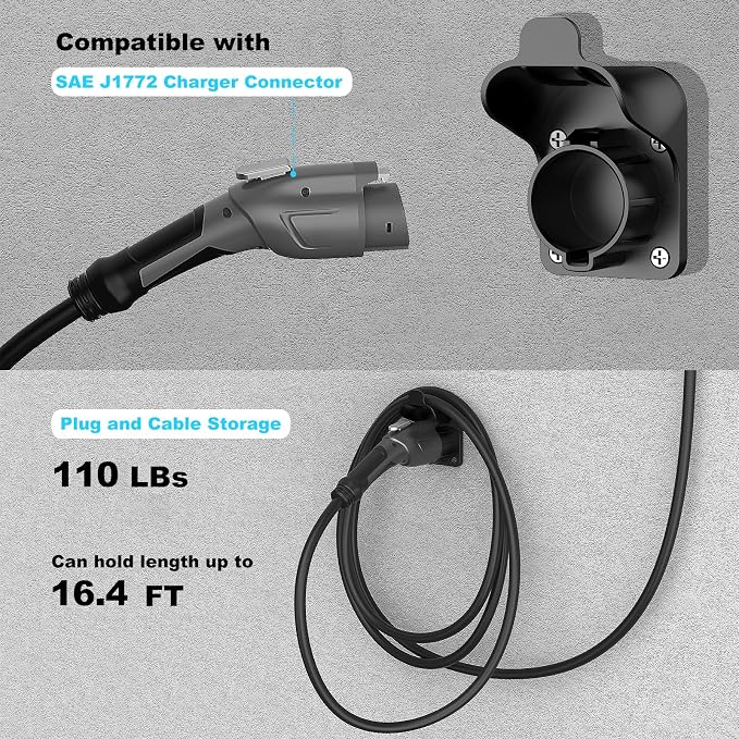 J1772 EV Charger Holder Wall-Mount - Image 3