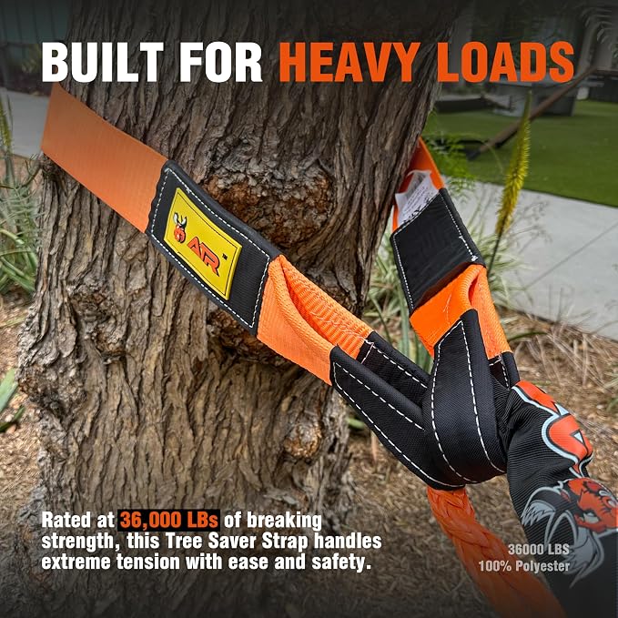 ATR Tree Saver Strap 3.5" x 8ft – 36, 000 lbs Break Strength, Heavy Duty Tow - Image 7