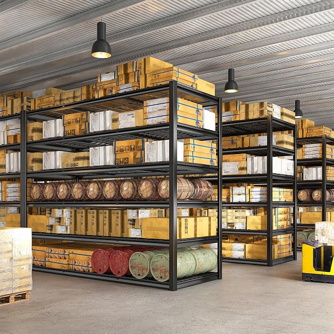 REIBII 60" W Garage Shelving, 2900LBS Storage Shelves, 6 Tier Heavy Duty - Image 2
