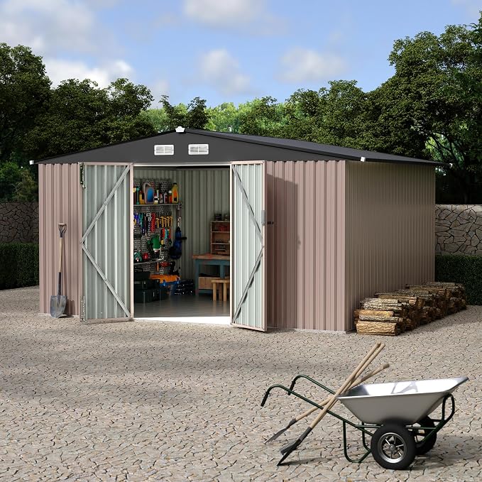 10x12 FT Metal Storage Sheds Outdoor - Image 8