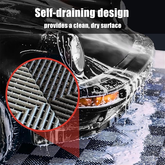 50PCS|15.7"x15.7" Garage Flooring Tiles, Non-Slip Interlocking Plastic Garage - Image 8