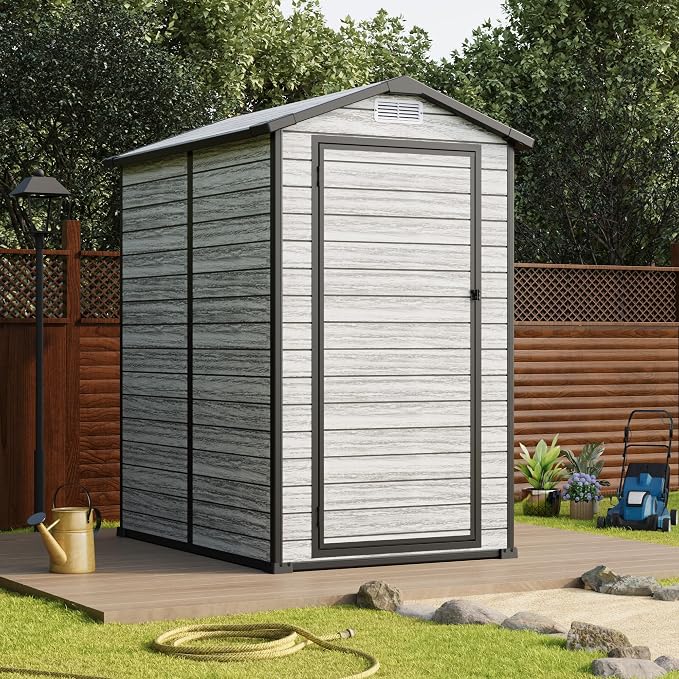 Weather-Resistant Resin Shed by GarveeLife