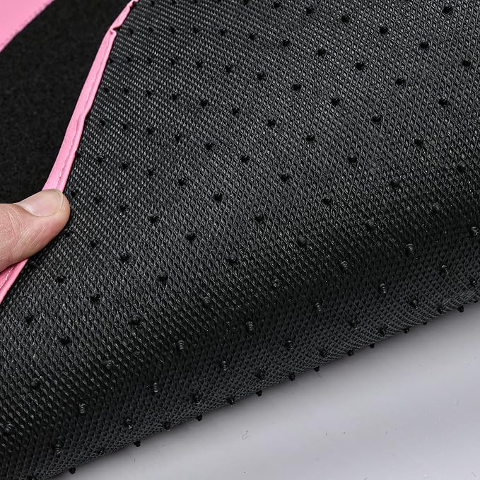 CAR PASS Pink Edge Faux Leather Car Floor Mats Universal Car Carpet Mats - Image 6