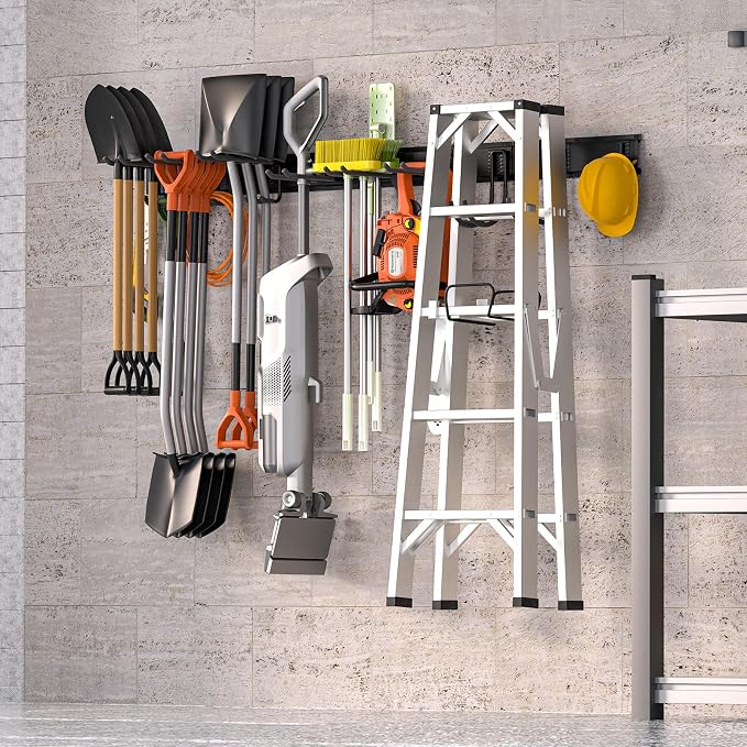 Garage Tool Organizer Wall Mount, Garden Tools Rack Holder, 64 Inch Storage - Image 7
