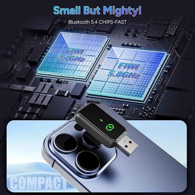 Wireless Carplay Adapter for iPhone 2025 Upgrade Wired to Wireless, No Latency - Image 6