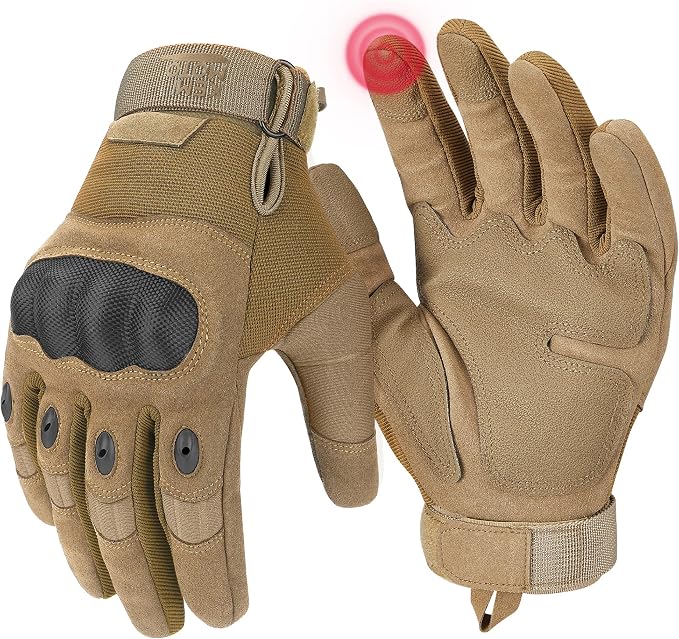 KEMIMOTO Tactical Gloves for Men, Touchscreen Motorcycle Gloves by kemimoto