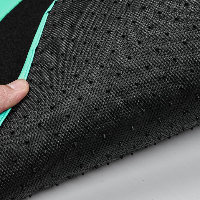 CAR PASS Mint Green Edge Leather Car Floor Mats, Universal Car Mats - Image 5