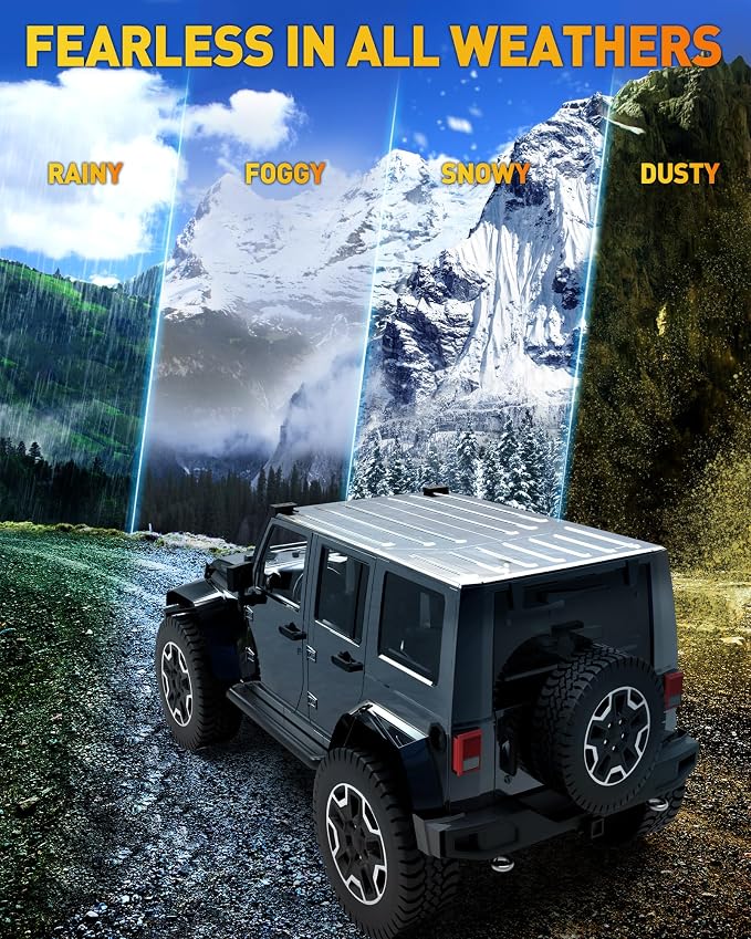 NAOEVO 4 Inch LED Pod Lights, 360W 36, 000LM LED Fog/Driving/Off Road Lights - Image 5