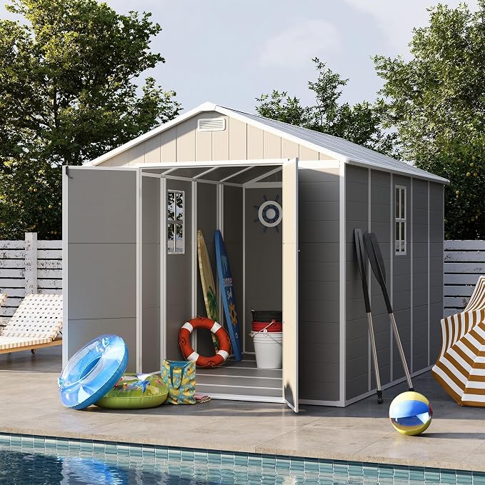 UDPATIO Storage Shed 8 x 10 FT, Resin Outdoor Garden Sheds - Image 9