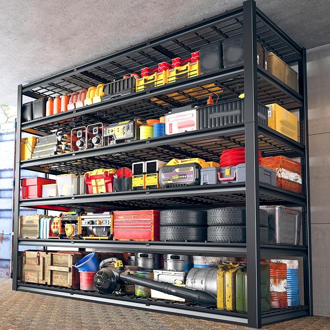 REIBII 60" W Garage Shelving, 2900LBS Storage Shelves, 6 Tier Heavy Duty - Image 9