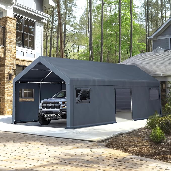 Sophia & William Carport Storage Shed 13x24 ft Portable, Heavy Duty Car Port - Image 8