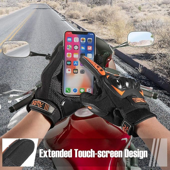 COFIT Motorcycle Gloves Breathable, Touchscreen Motorbike Gloves Anti-Slip - Image 3