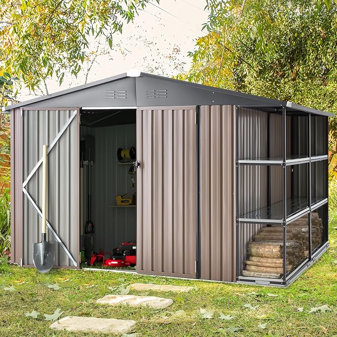 AECOJOY 10x8 Metal Storage Shed - Image 2