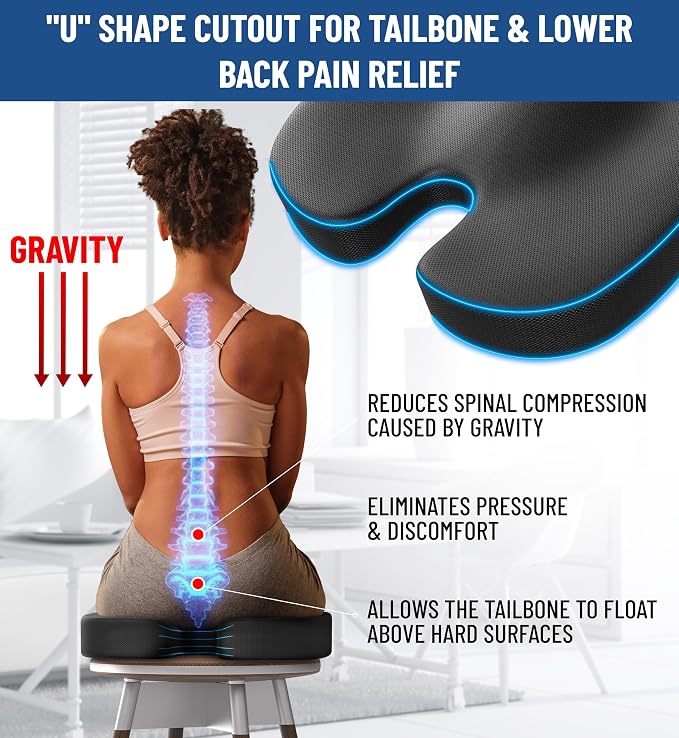 Everlasting Comfort Doctor Recommended Gel Memory Foam Seat Cushion - Image 3