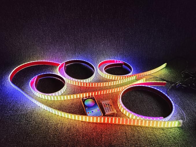 3PCS 4FT Quad Row Brightest Chasing Dream Color LED Light Strips - Image 3