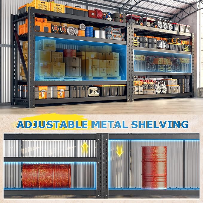 Bepatio 11000LBS Garage Shelving Heavy Duty, Industrial Shelving - Image 6