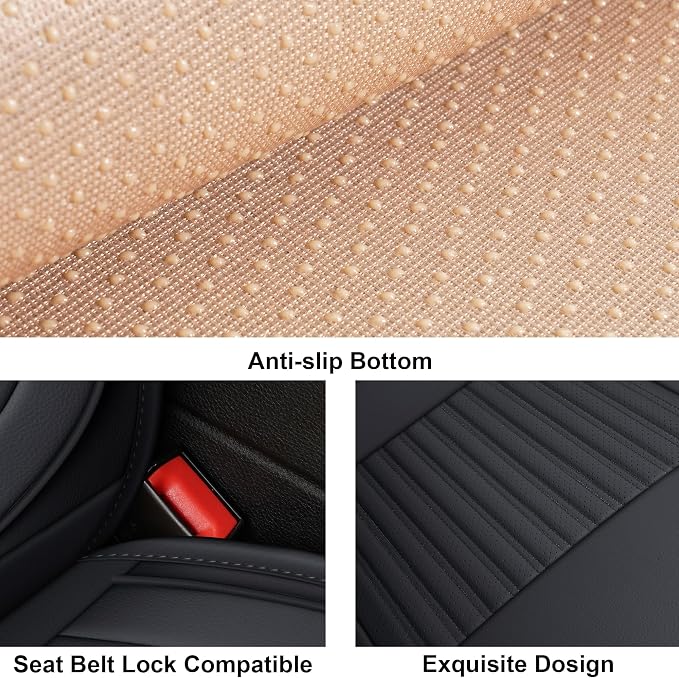 LINGVIDO Car Seat Covers, Breathable and Waterproof Faux Leather Automotive - Image 6