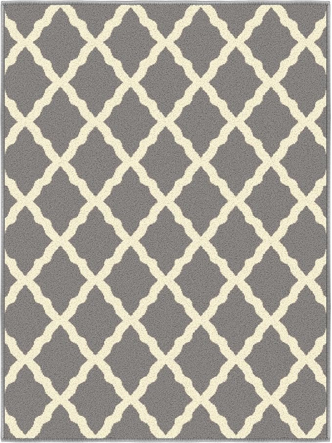 Ottomanson Rugs for Entryway 2'3" x 3' Non Slip Trellis Small Area Rugs Durable - Image 6