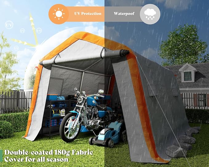 AMERLIFE 10.5x12x8 FT Heavy Duty Portable Shed Storage Shelter, Outdoor Storage - Image 5