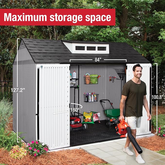 Rubbermaid Extra Large Resin Outdoor Storage Shed - Image 5