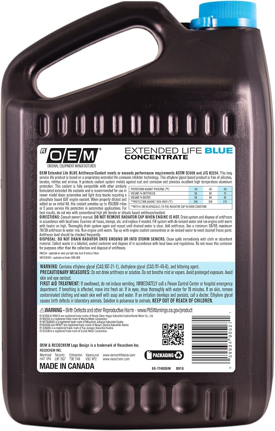 Recochem OEM 86-174BOEM Blue Premium Antifreeze Concentrate Extended Life BLUE - Image 2