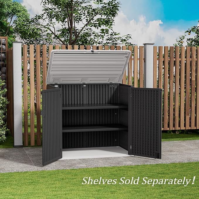 HOMSPARK Storage Shed Weather Resistance, Horizontal Storage Shed - Image 3