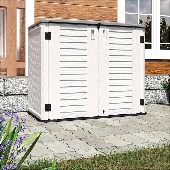 HOMSPARK Storage Shed Weather Resistance, 26 Cu.ft Capacity Horizontal Storage by HOMSPARK