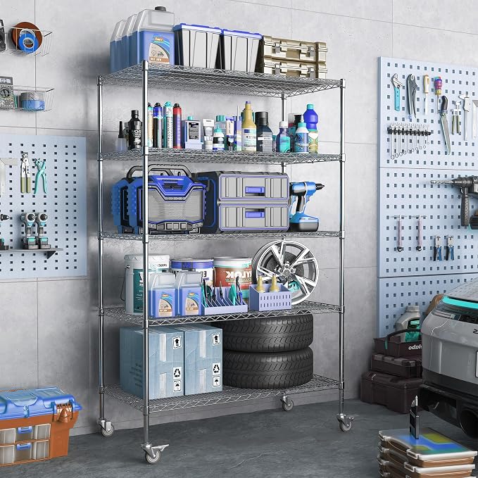 5 Tier Metal Shelving Unit - Image 2