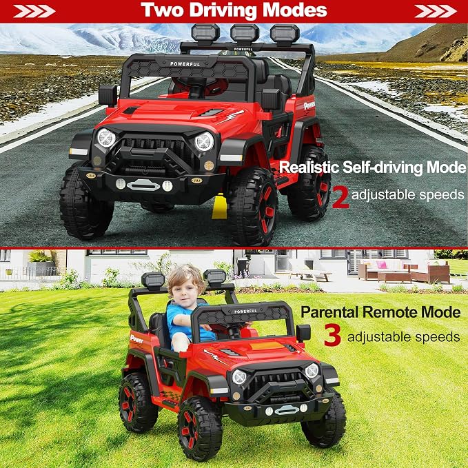 12V Kids Ride On Car with Parent Remote Control, Electric Car - Image 3