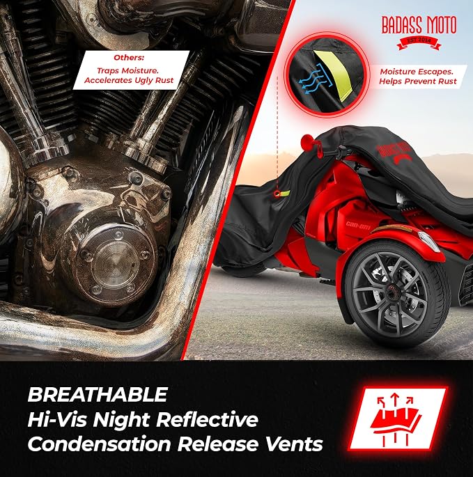 Badass Moto Can Am Ryker Cover Fits 600/900 Rally Sport Trike Three Wheeler. - Image 2