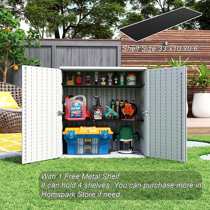 HOMSPARK Indoor/Outdoor Storage Cabinet - Image 4