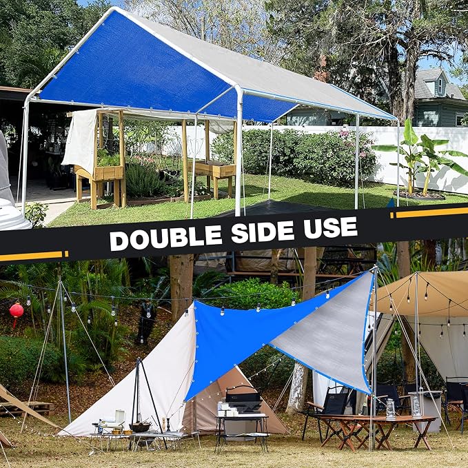 Tarp 20x30 Feet 14 Mil Heavy Duty Waterproof Tarp, Large Multipurpose Cover - Image 2