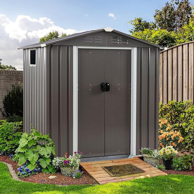 Shintenchi 6x4 FT Outdoor Storage Shed by Shintenchi