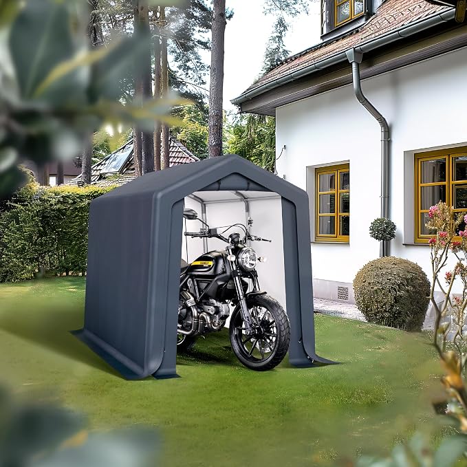 PHI VILLA 6'x10'x7' Outdoor Portable Storage Shelter Shed Garage by PHIVILLAThepioneerofcomfortablehouseholdsupplies