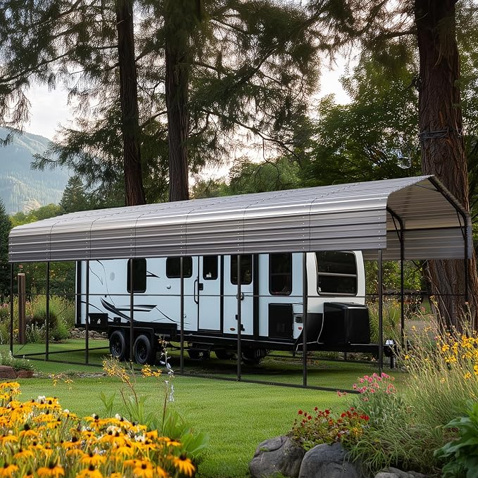 PHI VILLA 35 x 14 ft Heavy Duty Metal Carport - Image 9