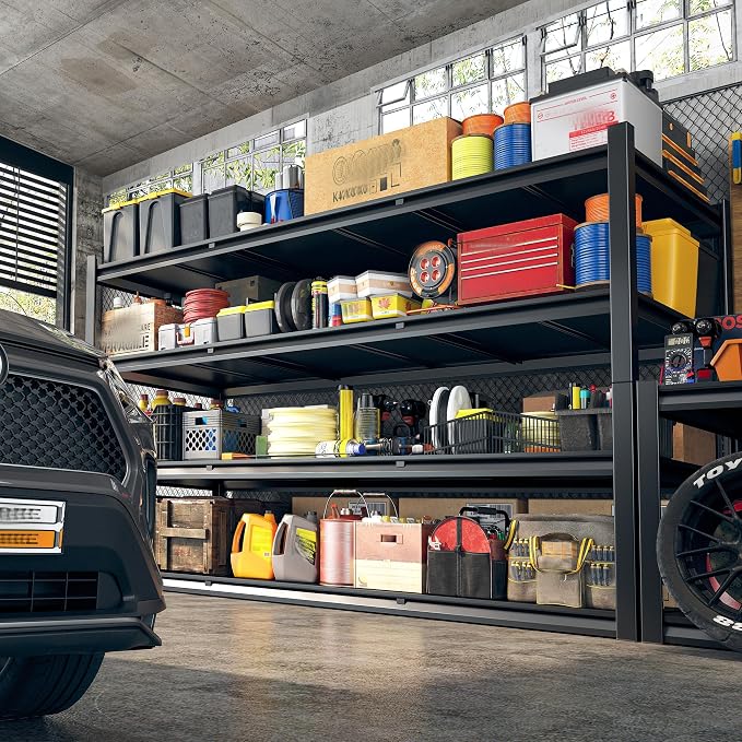 REIBII 60" W Garage Shelving Heavy Duty 2650LBS Storage Shelves Metal Shelving - Image 7