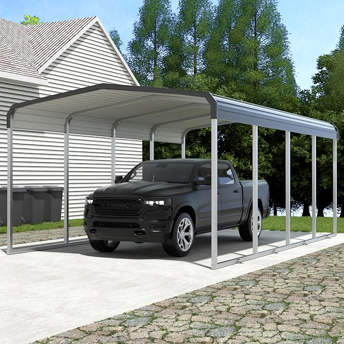 Xilingol 12x20 FT Metal Carport, Heavy Duty Carport Canopy by Xilingol