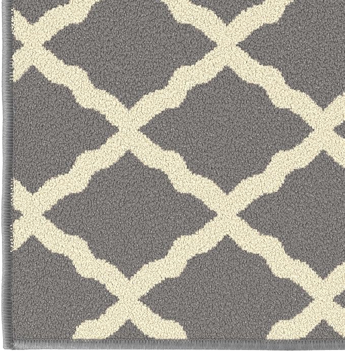 Ottomanson Hallway Runner Rug 20" x 59" Non Slip Trellis Area Rugs Easy to - Image 8