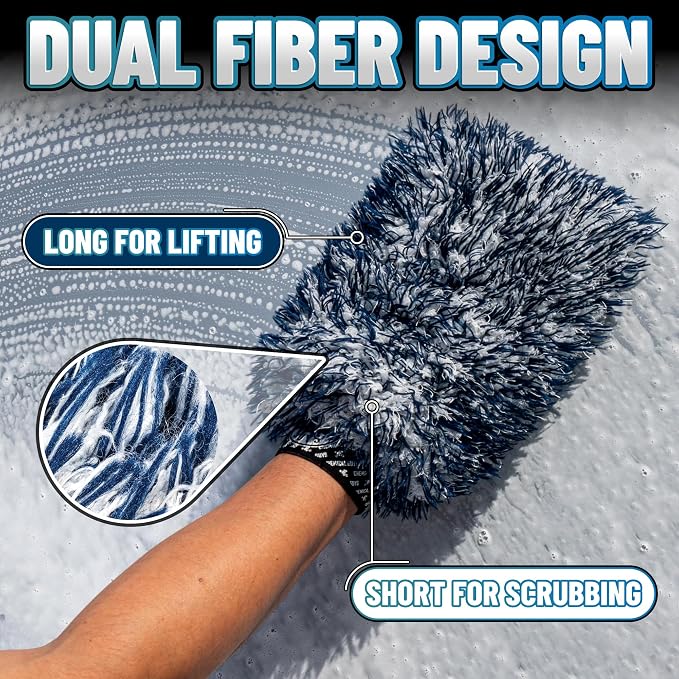 Chemical Guys, The Dually, Dual-Fiber, Wet-Dry Use, Microfiber Wash Mitt - Image 3