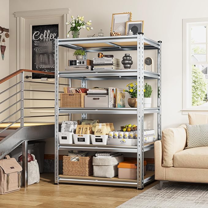 REIBII Garage Shelving, 5 Tier Storage Shelves Load 2020LBS, Adjustable Garage - Image 7